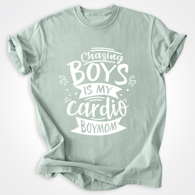 BoyMom Chasing Boys Is My Cardio Heavyweight Tee