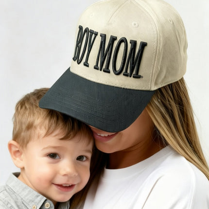 BoyMom® 3D Puff Embroidered Baseball Hat