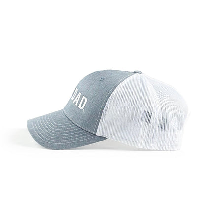 GirlDad® Heather Grey & White Trucker Hat with Center Logo