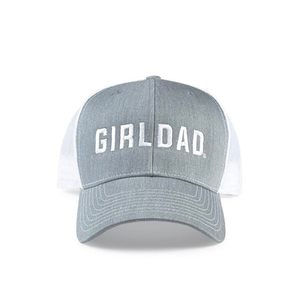 GirlDad® Heather Grey & White Trucker Hat with Center Logo