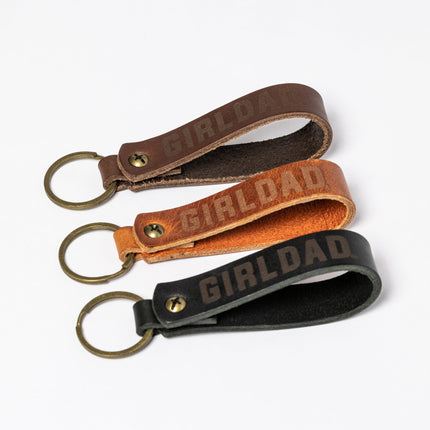 GirlDad Leather Keychain