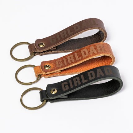 GirlDad Leather Keychain