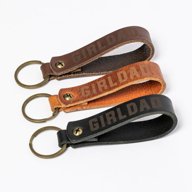 GirlDad Leather Keychain