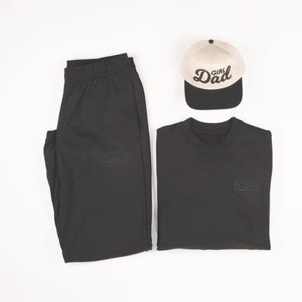 GirlDad Heavyweight Pullover Hoodie Black on Black