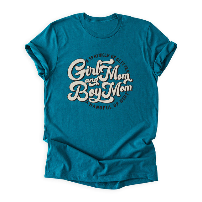 GirlMom & BoyMom Glitter & Dirt Tee