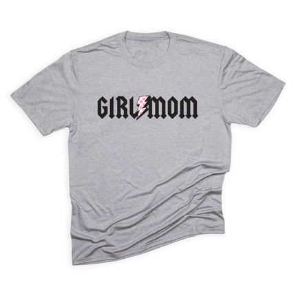GirlMom Pink Checkered Bolt Tee