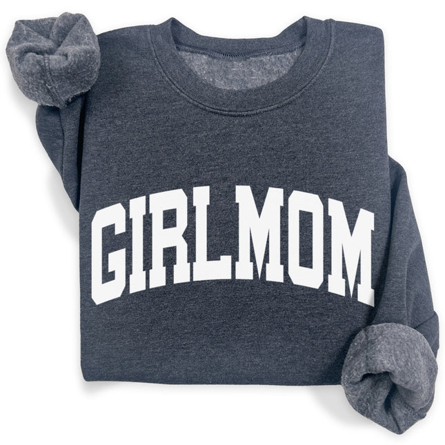 Arched Collegiate GIRLMOM Sweatshirt - Dark Grey Heather