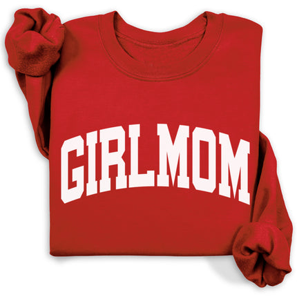 Arched Collegiate GIRLMOM Sweatshirt - Red