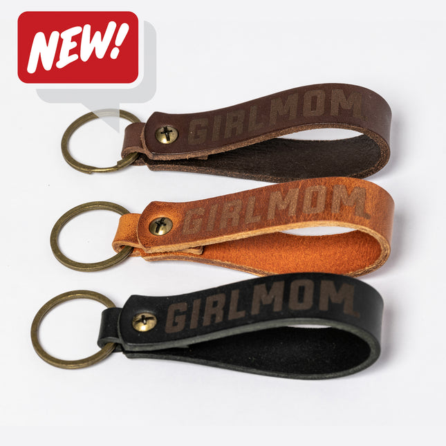 GirlMom Leather Keychain