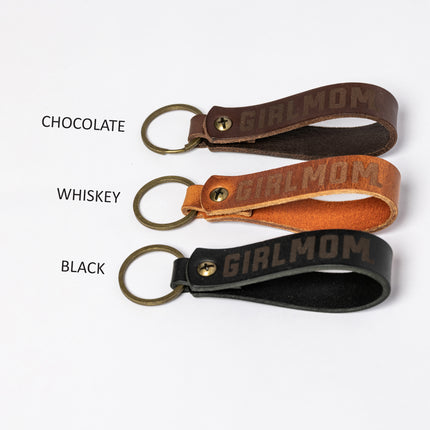 GirlMom Leather Keychain