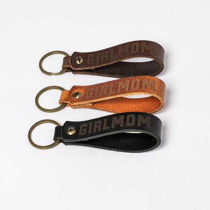 GirlMom Leather Keychain