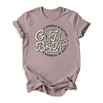 Grand GirlMom and BoyMom Glitter and Dirt Tee