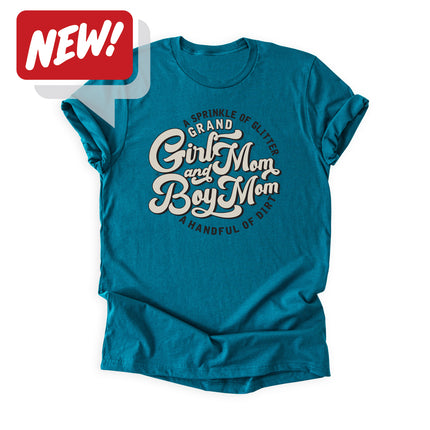 Grand GirlMom and BoyMom Glitter and Dirt Tee
