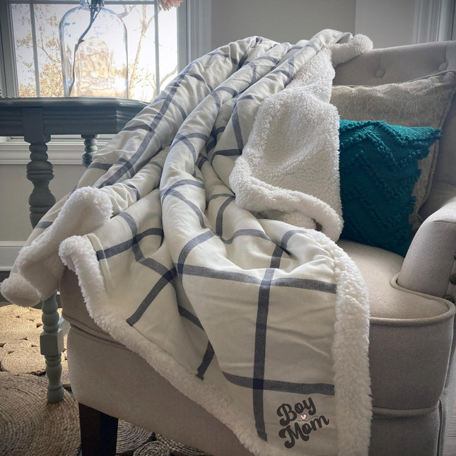 Boymom Flannel Sherpa Blanket
