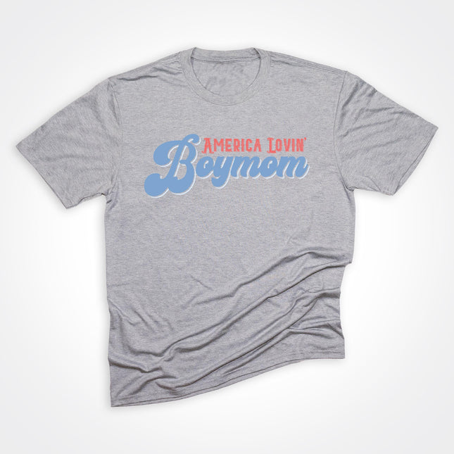 America Lovin' Boymom® Heather Grey Tee