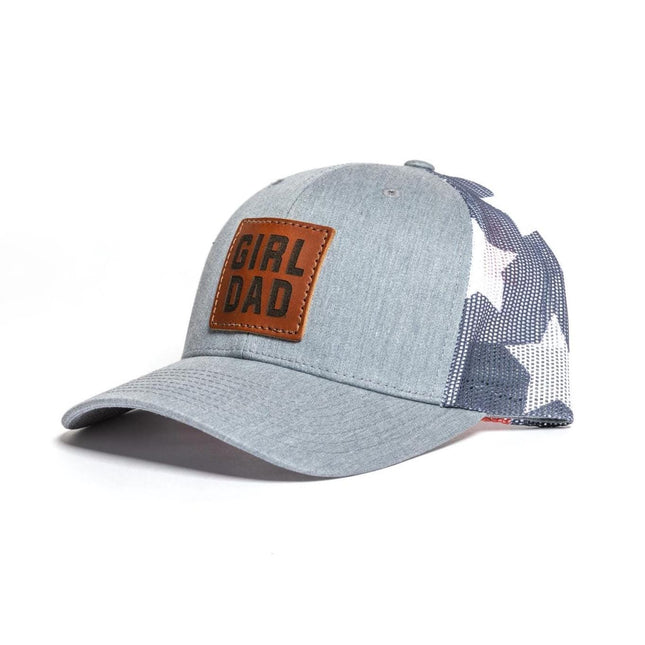 GirlDad Leather Patch Stars & Stripes Hat