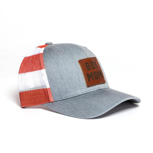 BoyMom Leather Patch Stars & Stripes Hat