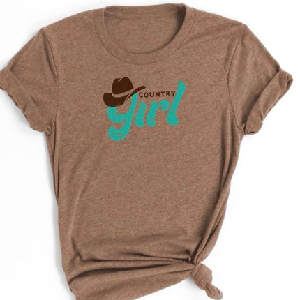 Country Girl Tee w/ Cowboy Hat