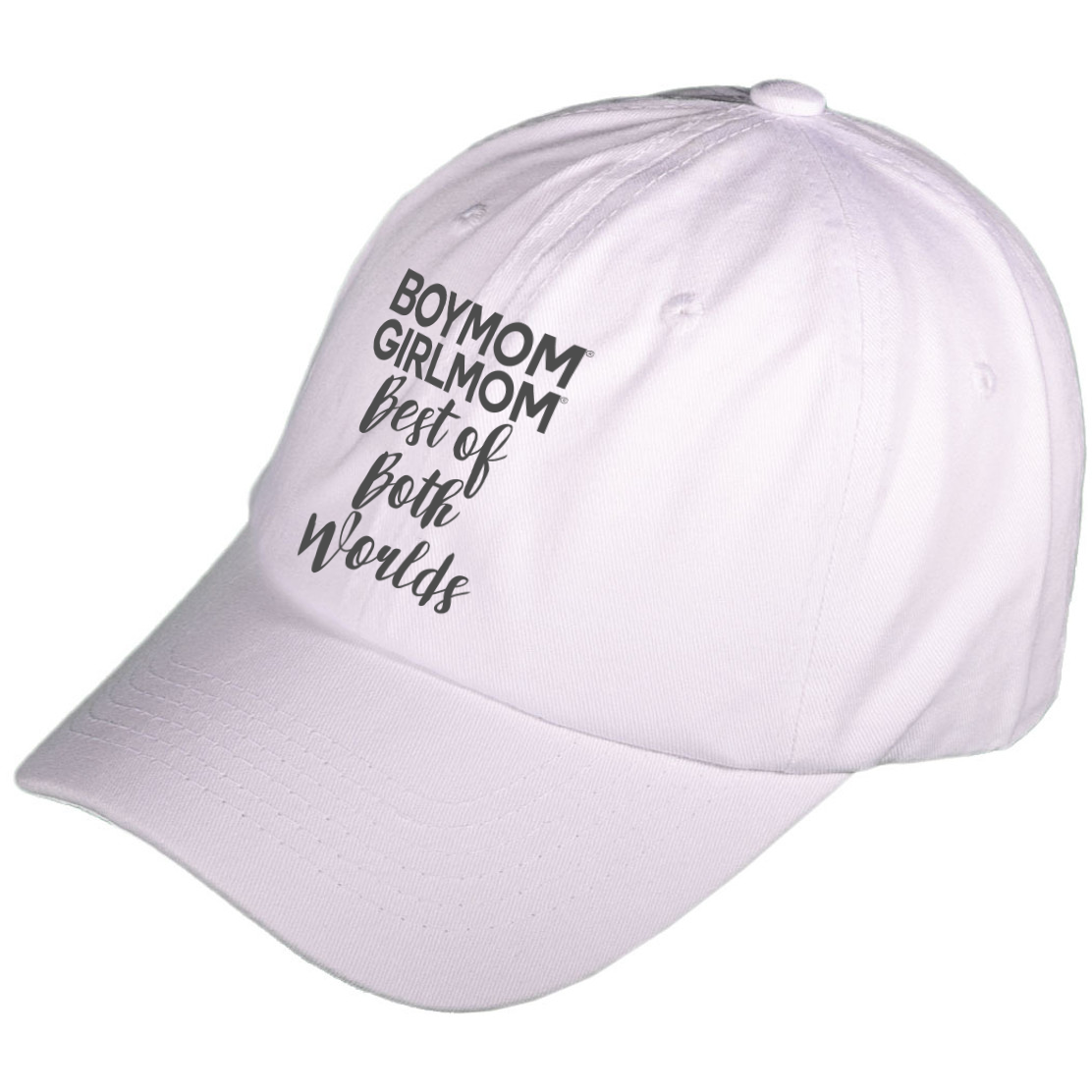 Boymom/Girlmom Best of Both White Cap