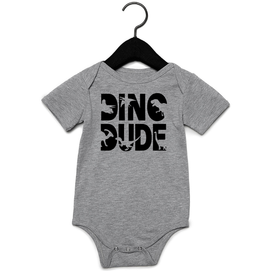 Dino Dude Heather Grey Bodysuit