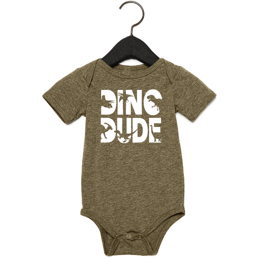 Dino Dude Olive Bodysuit