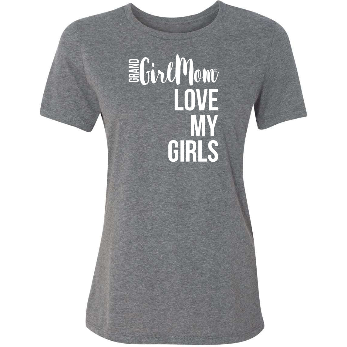 Grand Girlmom Love My Girls Grey Tee