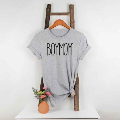 Tall Boymom Gray Short Sleeve Tee