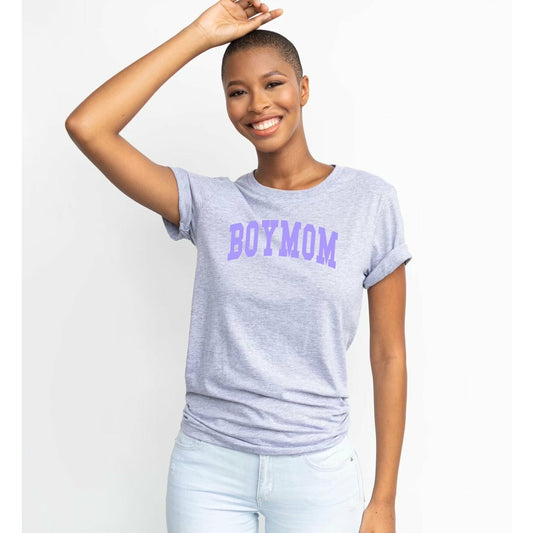 BM Collegiate Lavender on Gray Tee