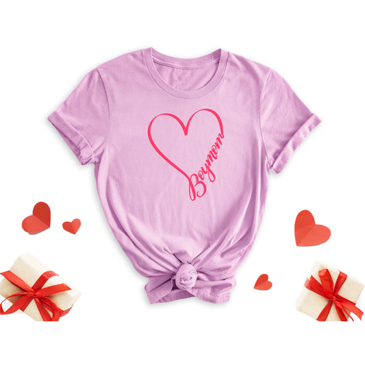 Boymom Heart Lilac Tee