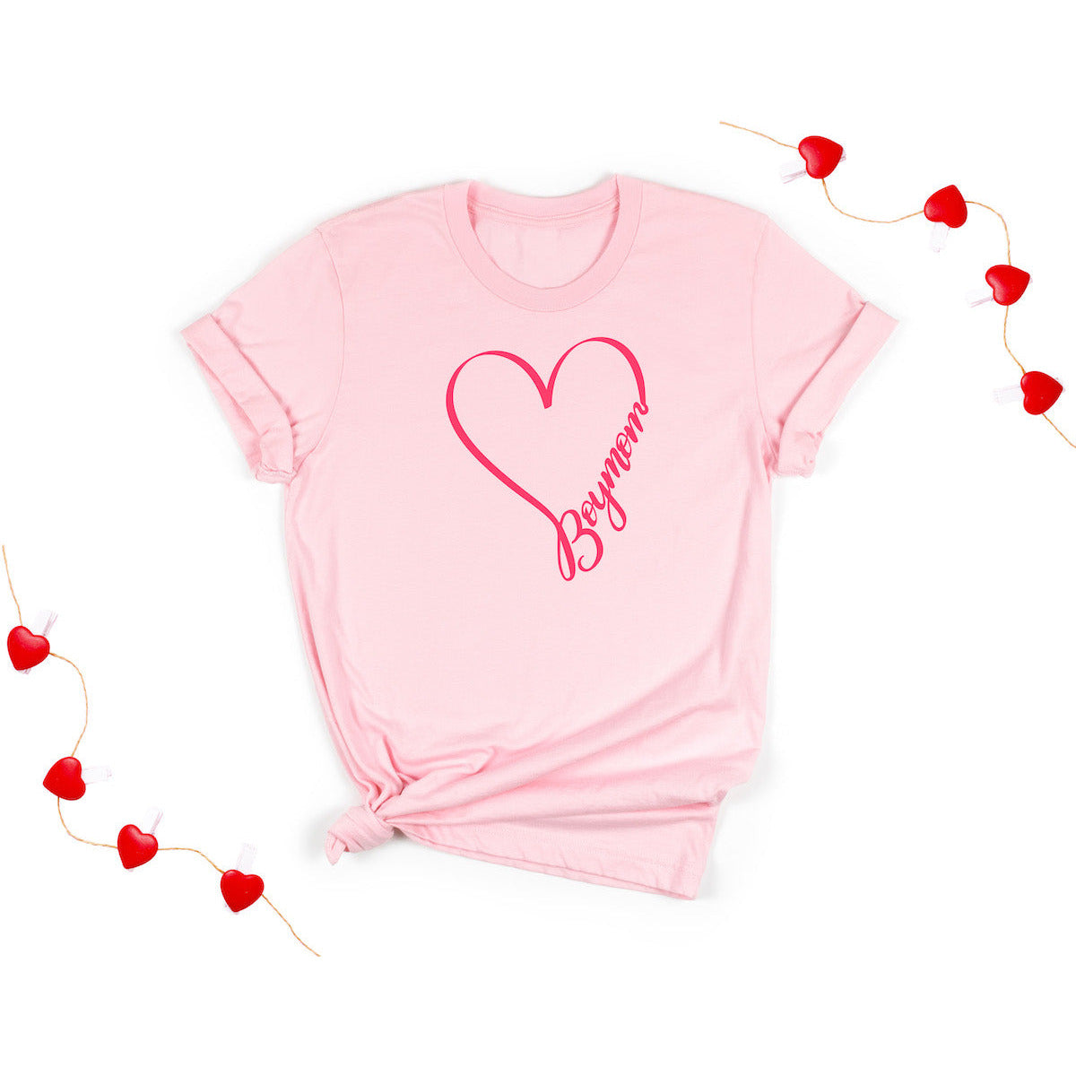 Boymom Heart Pink Tee