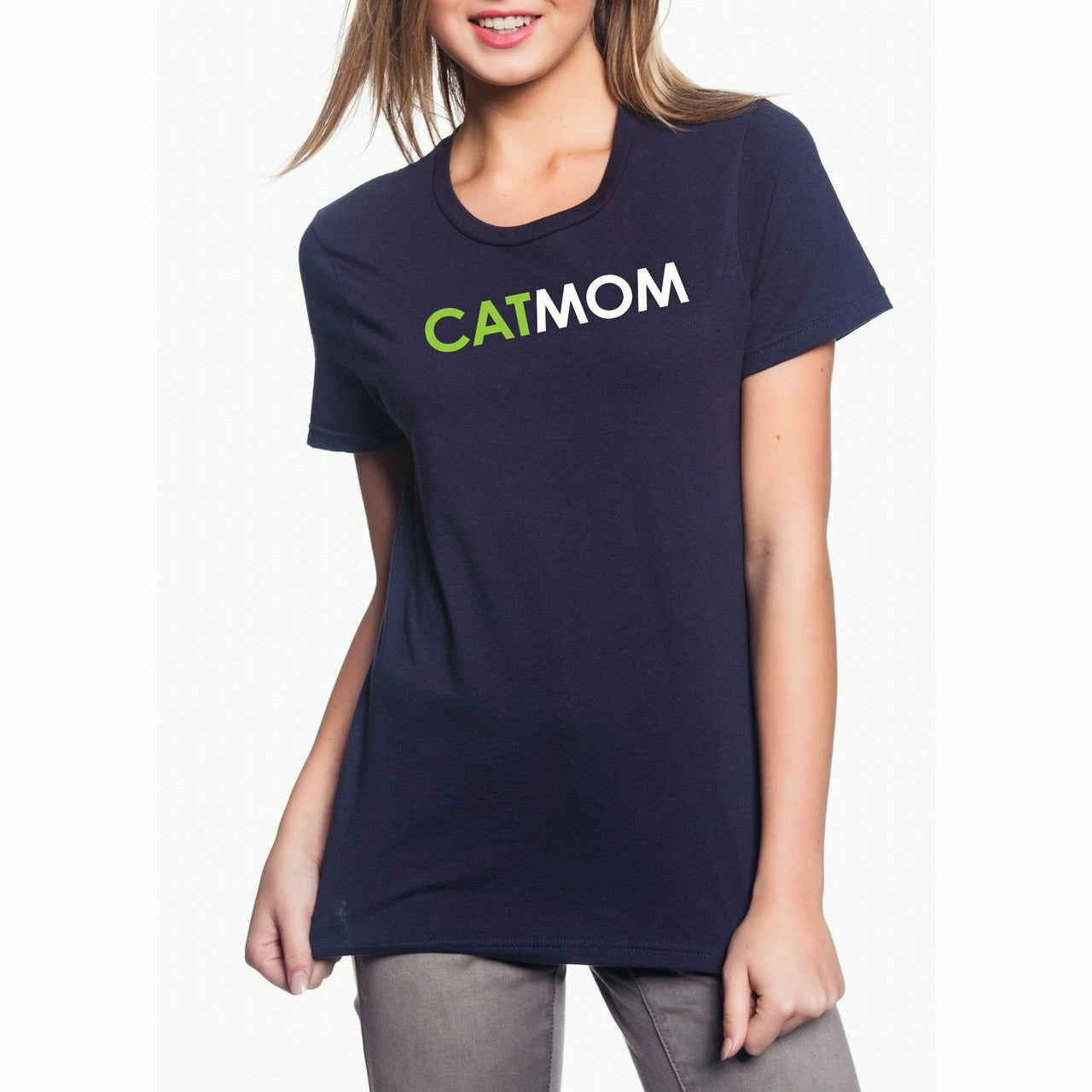 Catmom Tee - Navy