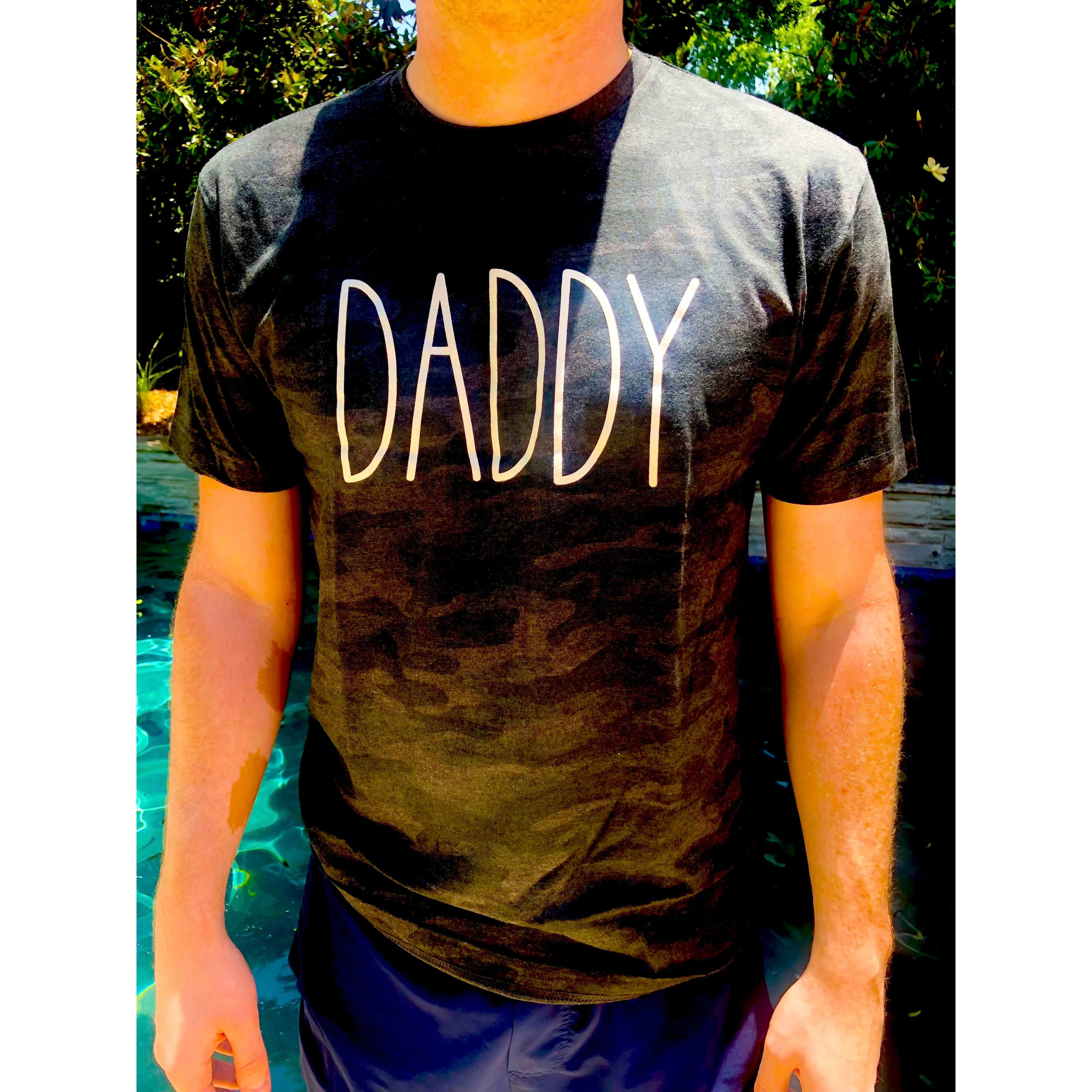 Daddy Black Camo Short Sleeve Tee