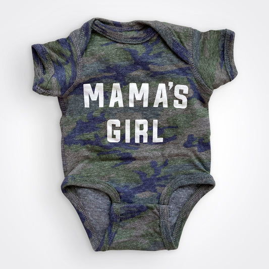 Mama's Boy Vintage Camo Bodysuit Matching Mama's Girl & Girlmom Shirt