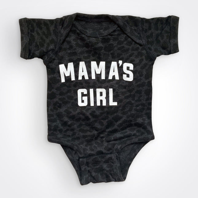 Mama's Girl Black Leopard Bodysuit