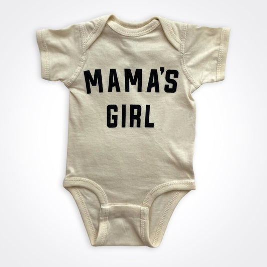 Mama's Girl Natural Bodysuit Matching Mama's Girl & Girlmom Shirt