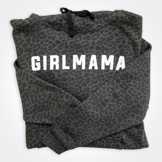 Girl Mama Black Leopard Hoodie