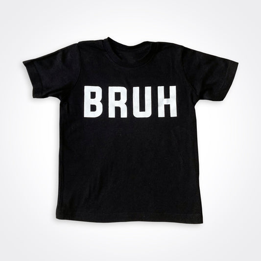 Bruh Black with White Shirt, 6M-5/6T