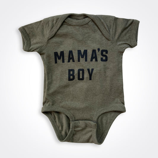 Mama's Boy Military Green Bodysuit