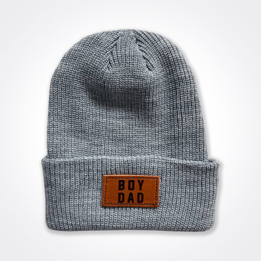 Boydad® Leather Patch Classic Beanie In Light Grey, Black, Grey