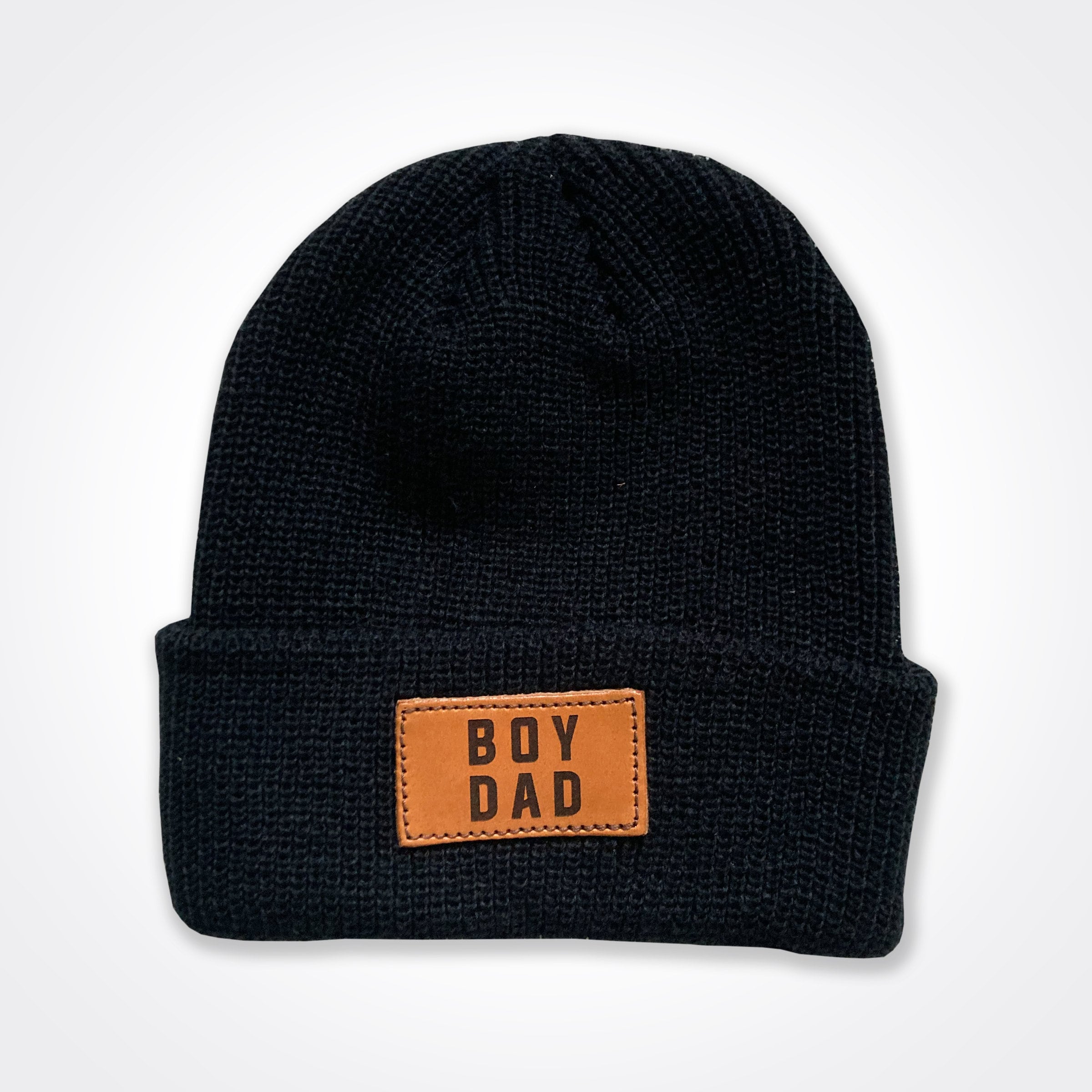 Boydad® Leather Patch Classic Beanie In Light Grey, Black, Grey