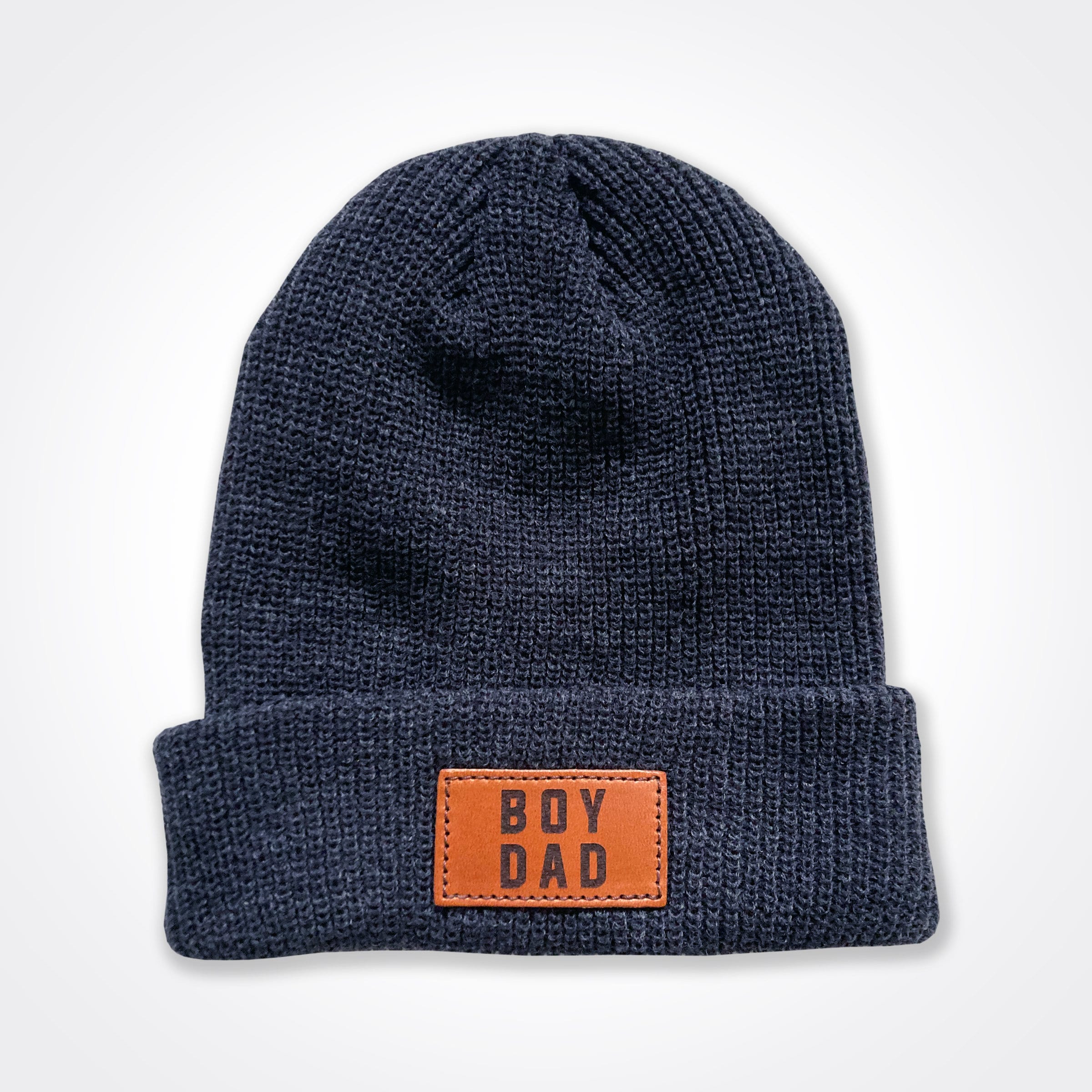 Boydad® Leather Patch Classic Beanie In Light Grey, Black, Grey