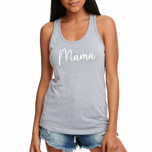 Mama Grey Racerback Tank