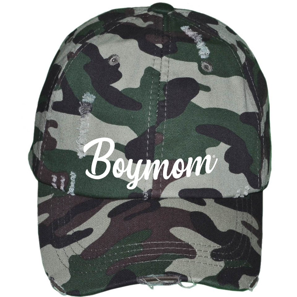 Boymom Vintage Green Camo Cap