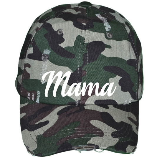 MAMA Vintage Green Camo Cap