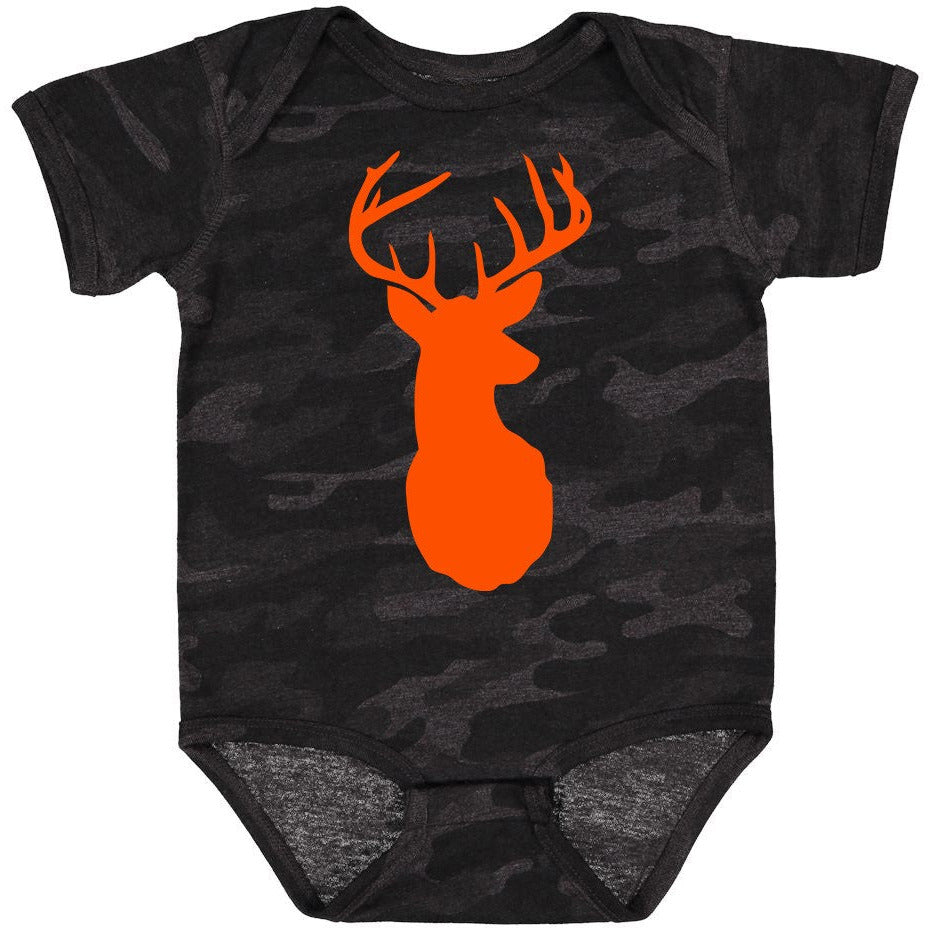 BLACK CAMO Buck INFANT BODYSUIT